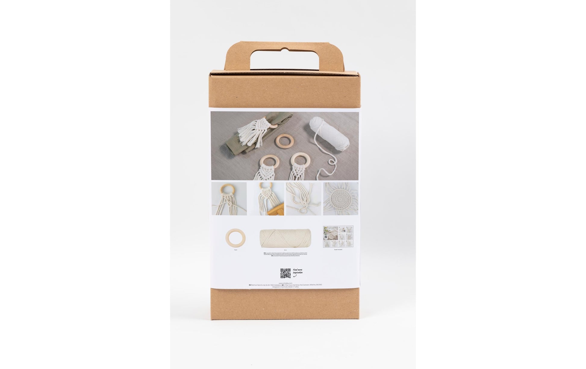 Creativ Company Makramee-Set – Tischdekoration – 2-teilig – ab 10 Jahren – Garn, Buche