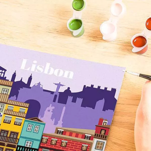 Ravensburger CreArt – Malen-nach-Zahlen-Set – Colorful Lissabon – 24 × 30 cm – ab 12 Jahren