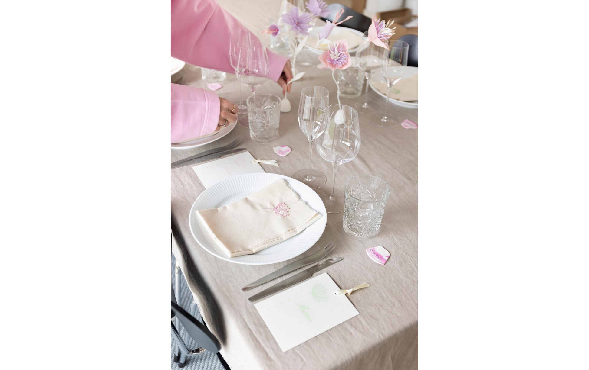 Creativ Company Bastelset Tischdeko – 12-teilig – Baumwolle, mehrfarbig – 977696