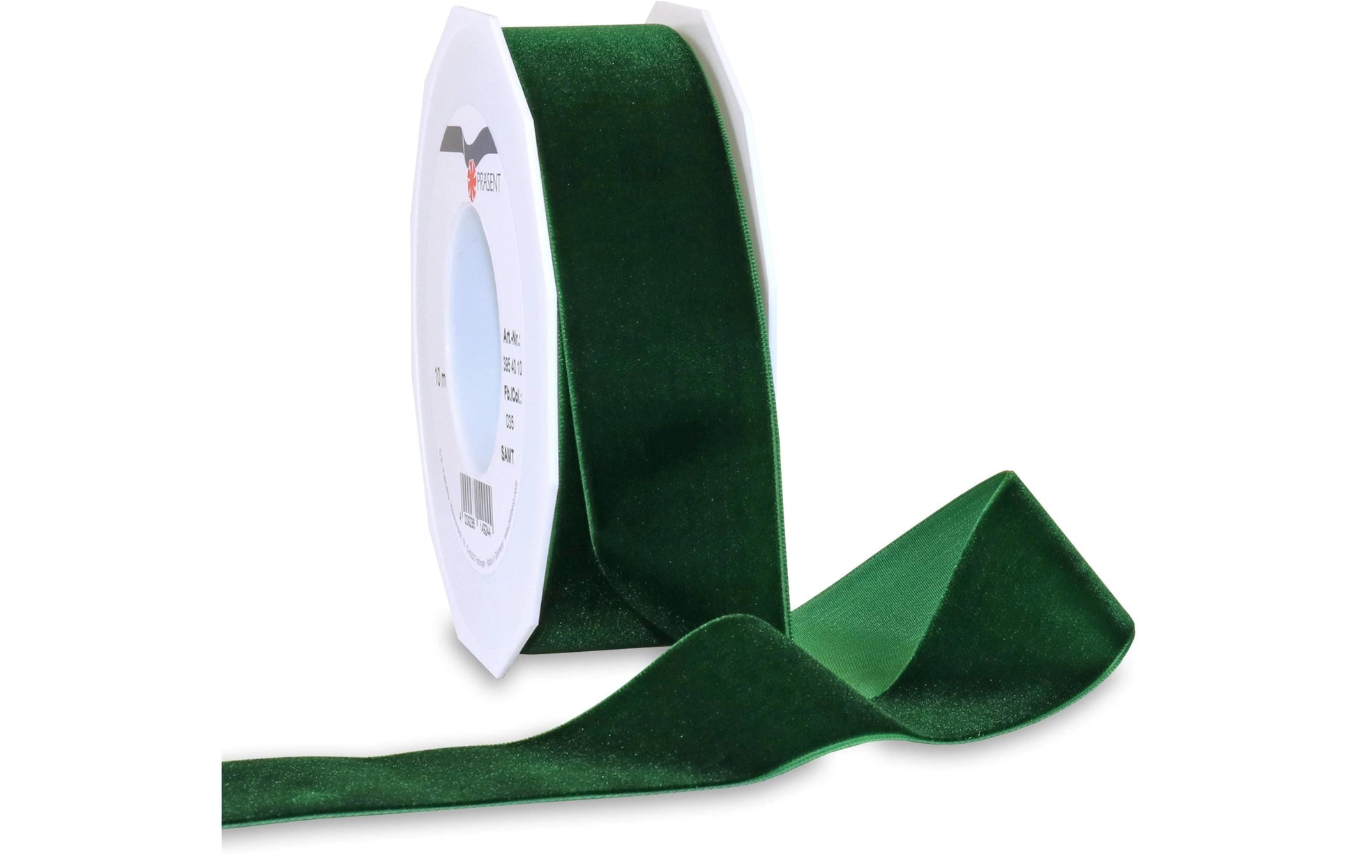 Pattberg Geschenkband Samt Dunkelgrün – 40 mm × 10 m