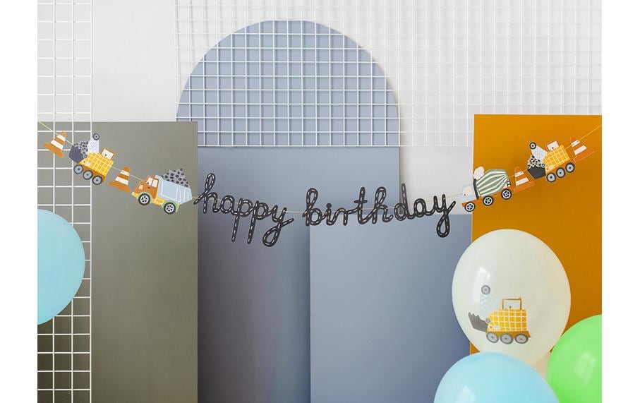 PartyDeco Luftballons Baustelle – mehrfarbig – Ø 30 cm – Latex – 6 Stk