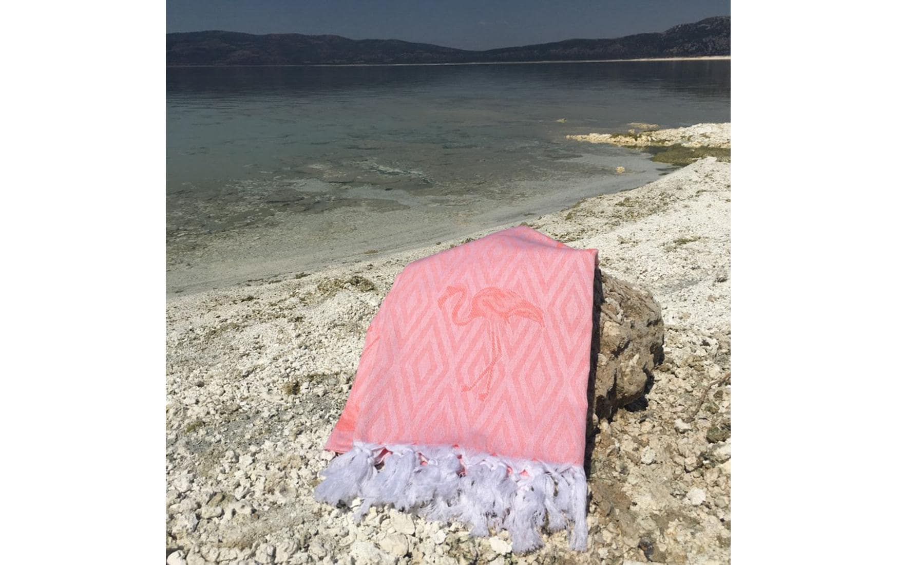 Foutastic Strandtuch Muster – 100 × 180 cm, Rosa, 100% Baumwolle, 138 g/m²