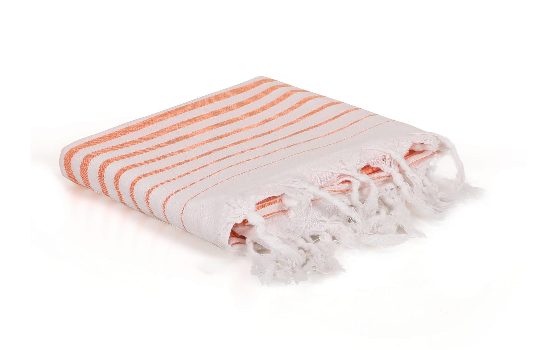Foutastic Strandtuch – 90 × 180 cm, Orange, 100% Baumwolle, 114 g/m²