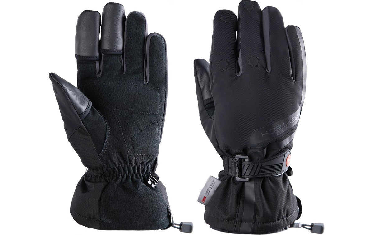 PGYTECH P-GM-202 Handschuhe – Grösse L, Baumwolle, Echtleder, wasserfest, winddicht – Schwarz