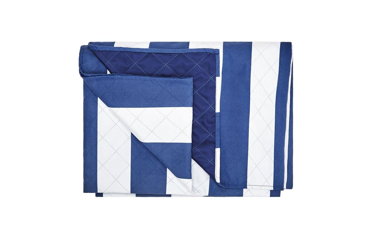 Dock & Bay Wohndecke – Polyester, Blau/Weiss (Muster) – 170 × 240 cm