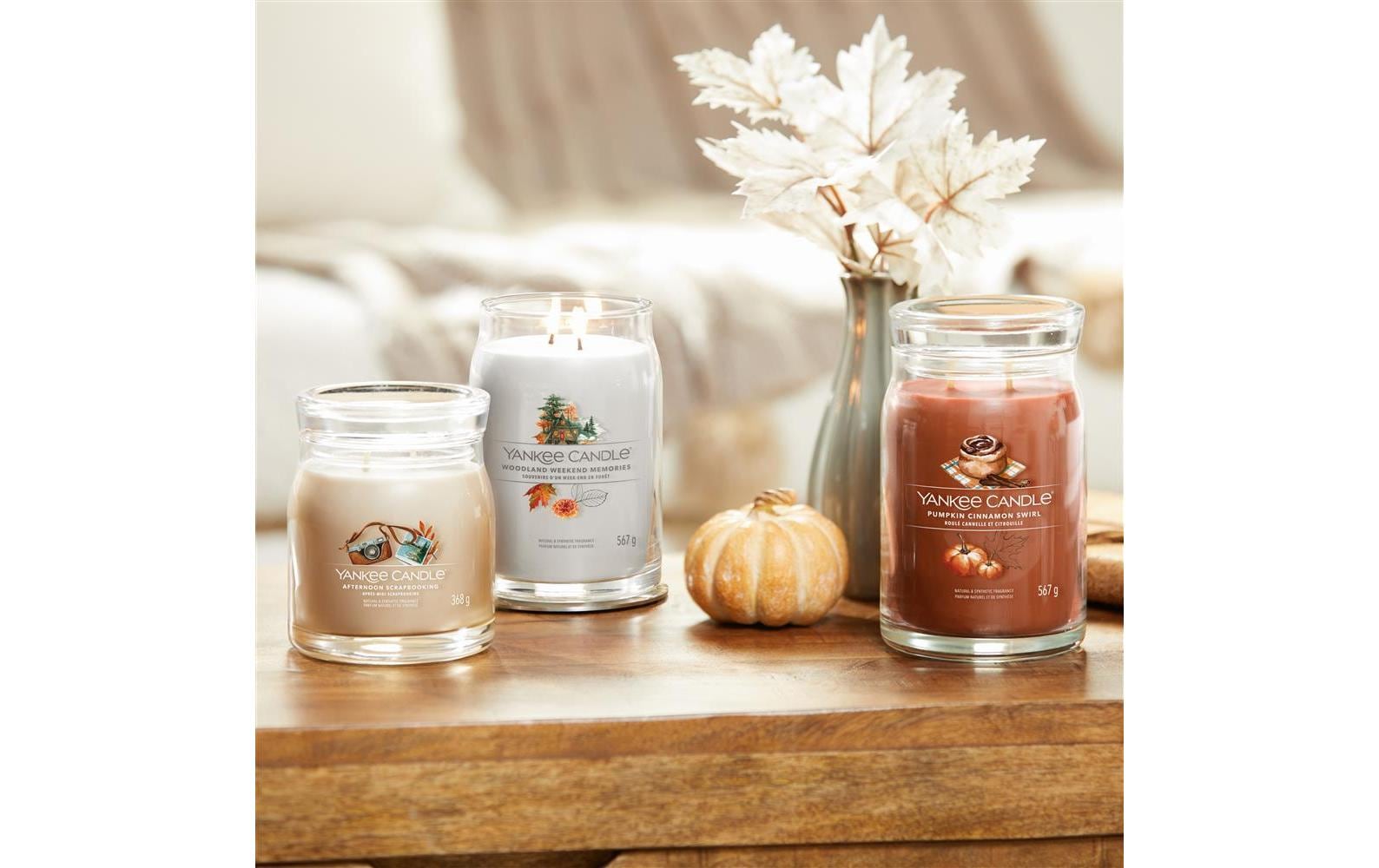 Yankee Candle Woodland Weekend Memories – Duftkerze, Medium Glas, 50 h