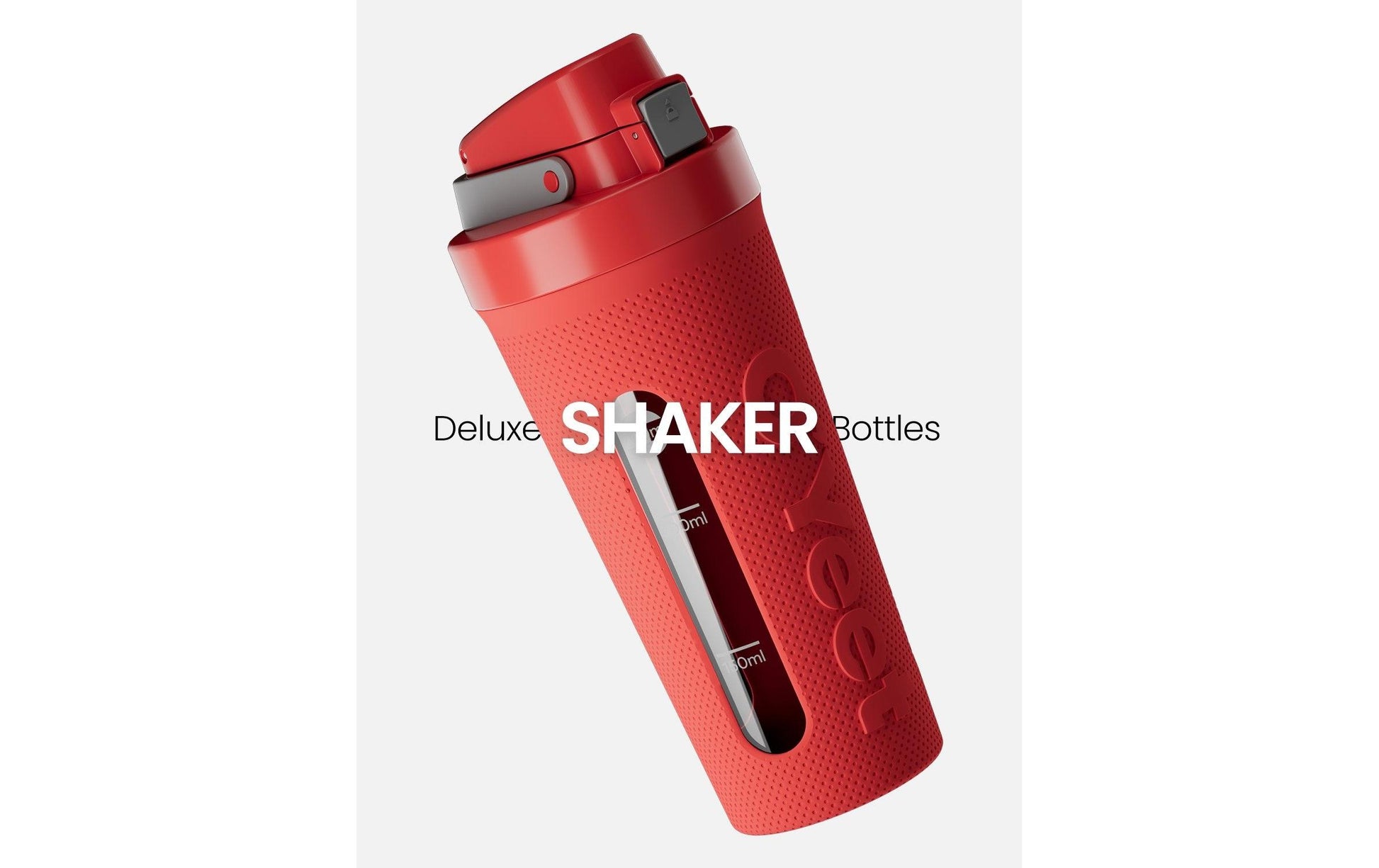 OYeet S2 Shaker 700 ml – auslaufsicher, Kunststoff, Druckknopfdeckel, Rot