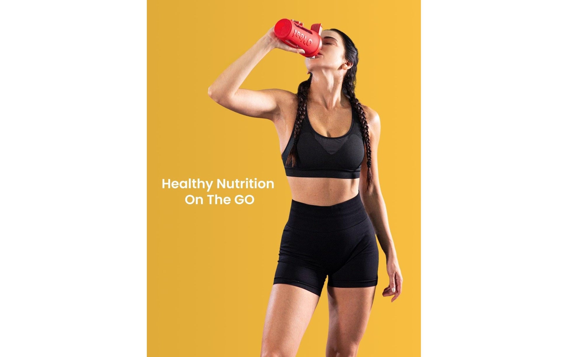 OYeet S2 Shaker 700 ml – auslaufsicher, Kunststoff, Druckknopfdeckel, Rot
