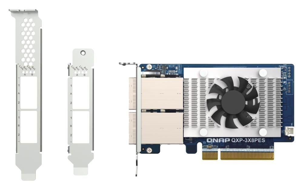 QNAP QXP-3X8PES PCIe Erweiterungskarte – 2× SFF-8644, PCIe Gen3 x8, 64 Gbit/s – für QNAP PCIe JBOD