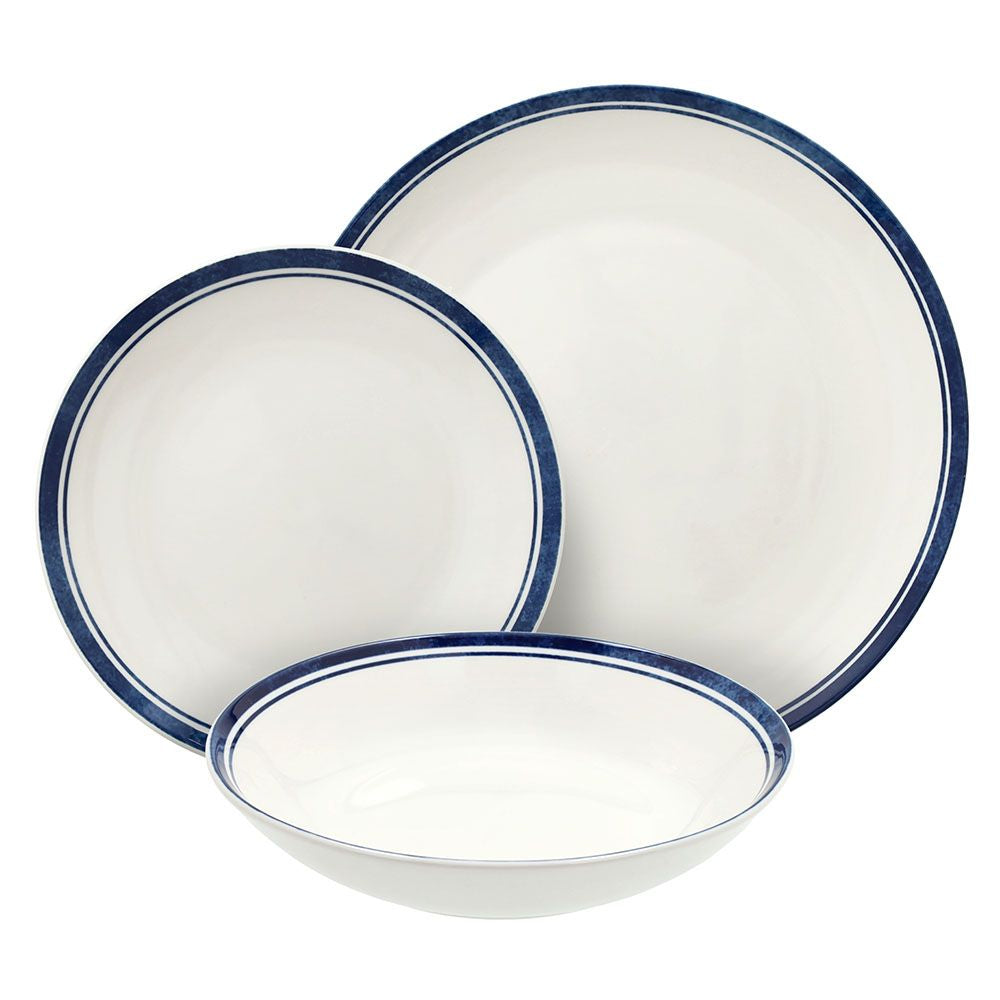 Tognana Porcellane Tognana Geschirrset Madison – 18-teiliges Set, Ø 27 cm, Porzellan, spülmaschinenfest, mikrowellengeeignet