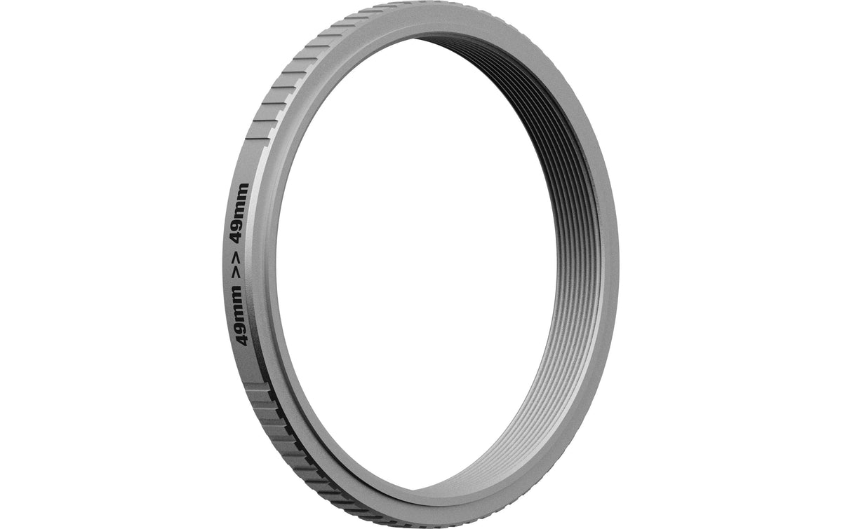 PolarPro Filteradapter 49 mm – Messing – für Fuji X100VI, X100V, X100 und andere – Silber