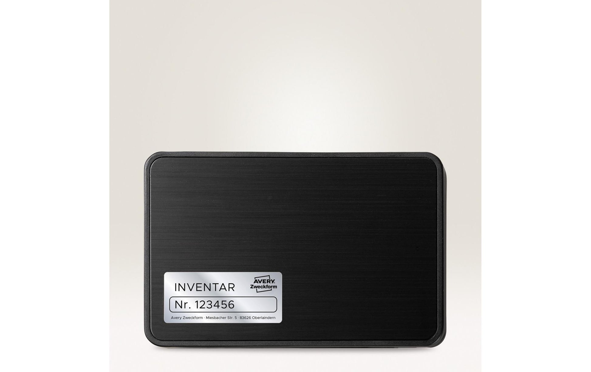 Avery Typenschild-Etiketten, 37 mm × 70 mm, silber, Polyester, selbstklebend, 20 Blätter (480 Etiketten)