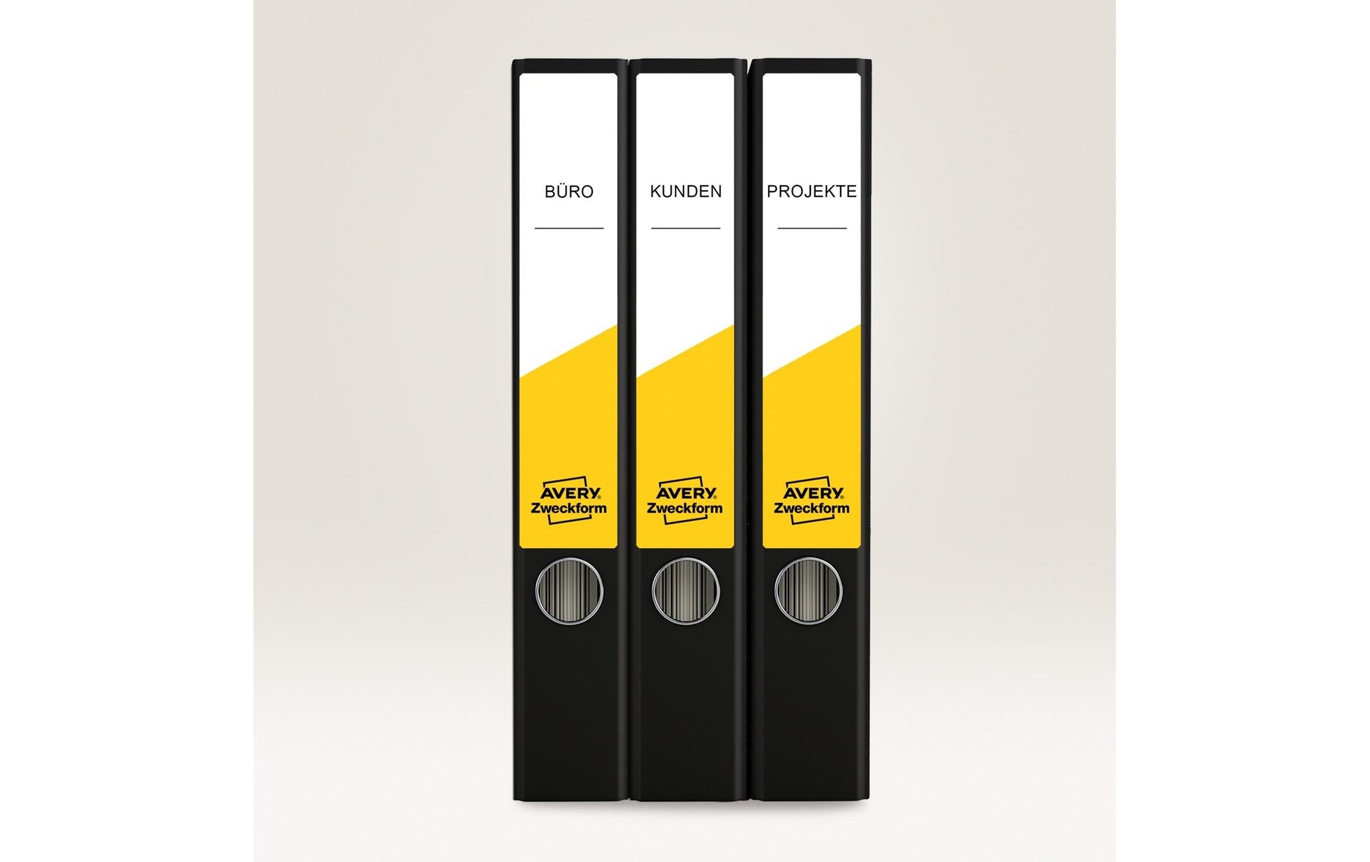 AVERY Zweckform L4760-25 – Ordneretiketten A4 38 × 192 mm – Papier, weiss – Universal – 7 pro Blatt, 25 Blätter