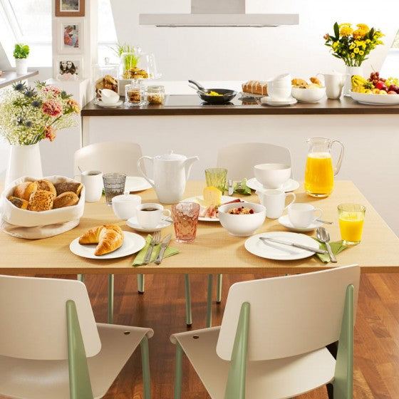 Villeroy & Boch Espressotasse For Me – 2er Set, 100 ml, Porzellan, Weiss, mit Unterteller, spülmaschinenfest