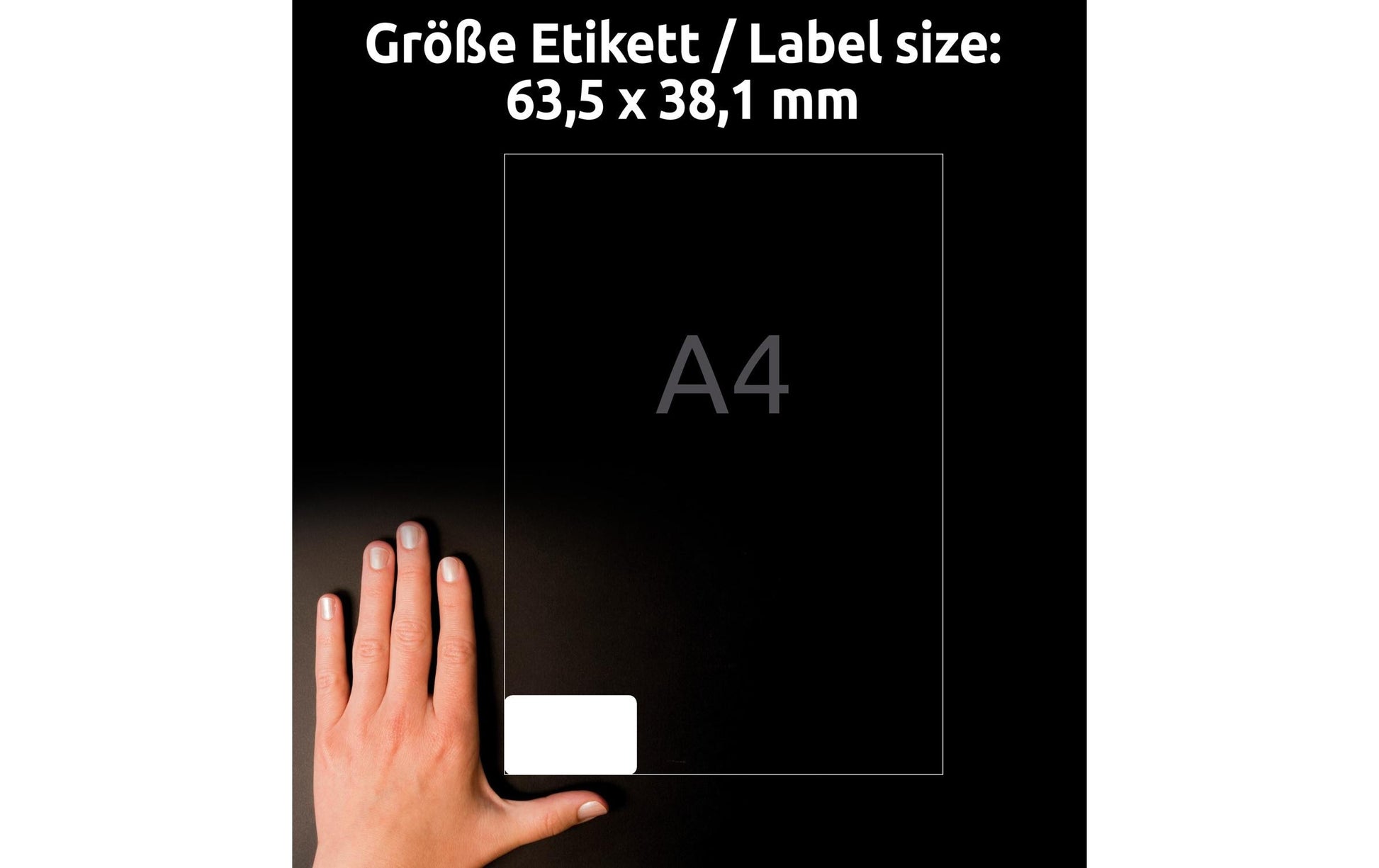 Avery Zweckform – Etiketten A4 63,5 × 38,1 mm – permanent haftend – Laser/Inkjet – 100 Blätter (2'100 Stk.)
