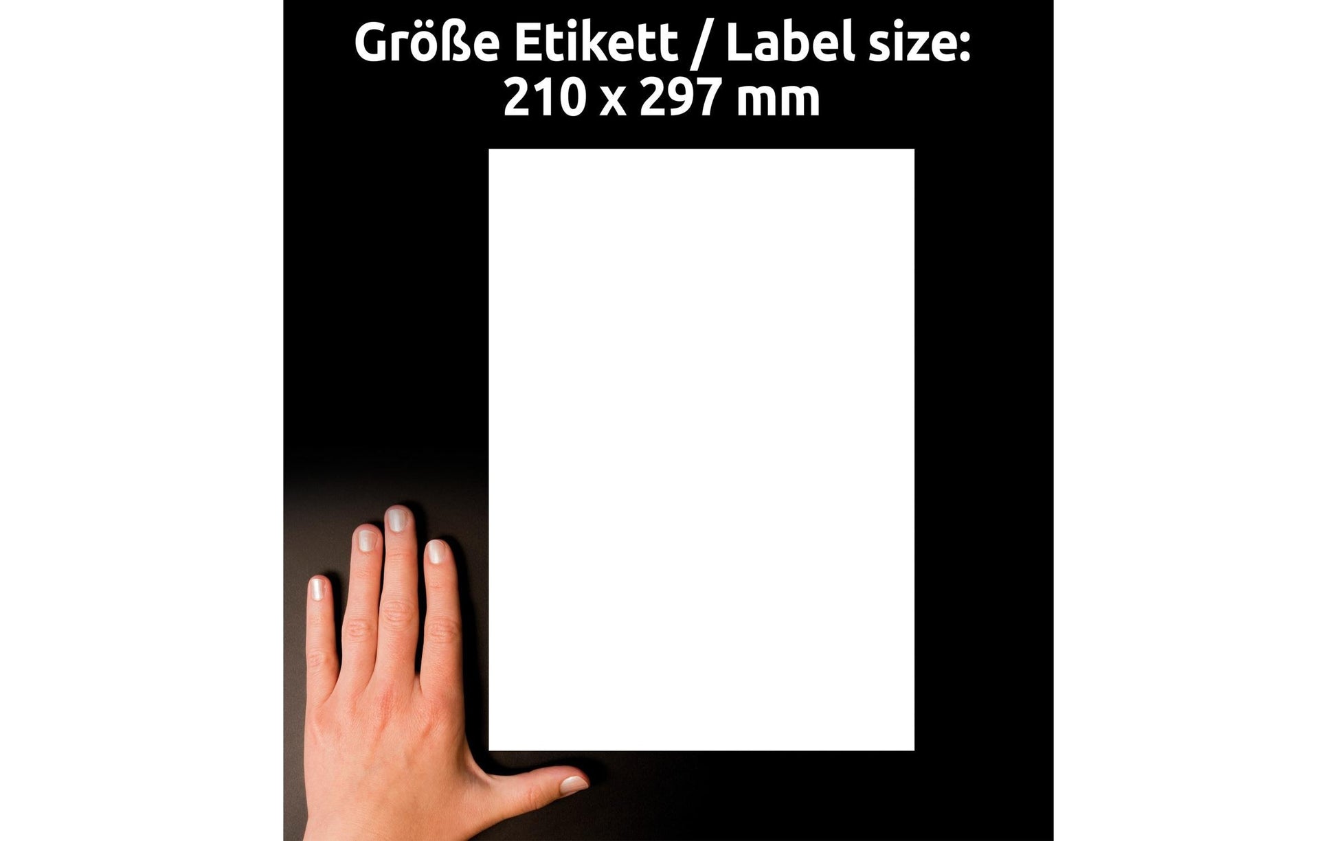 Avery Etiketten (A4-Bogen), 210 mm × 297 mm, weiss, Folie, extra stark, 10 Blatt