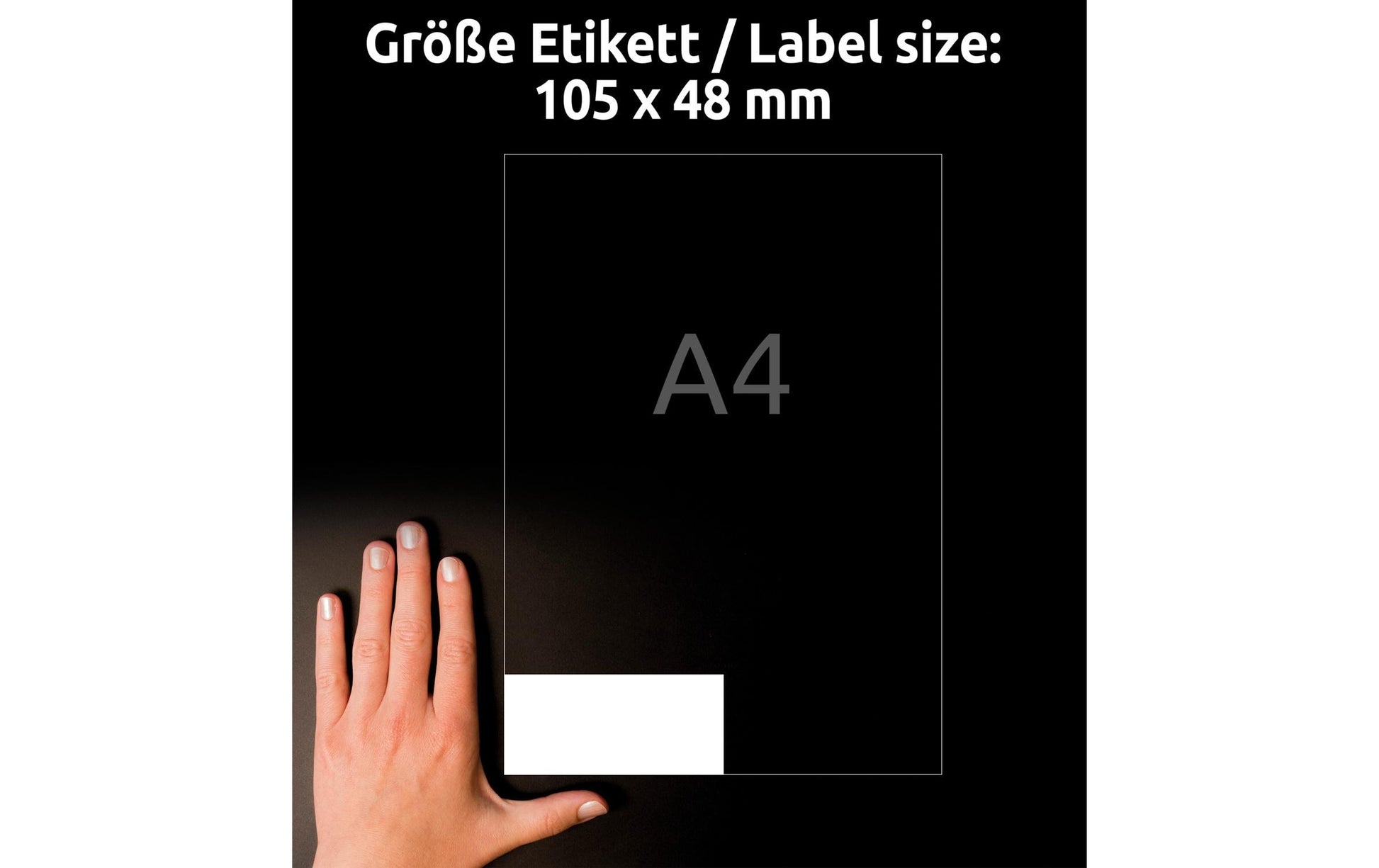 Avery L7875-20 – Etiketten A4 105 × 48 mm – Papier – permanent haftend – Laser/Inkjet – 12 pro Blatt, 20 Blätter