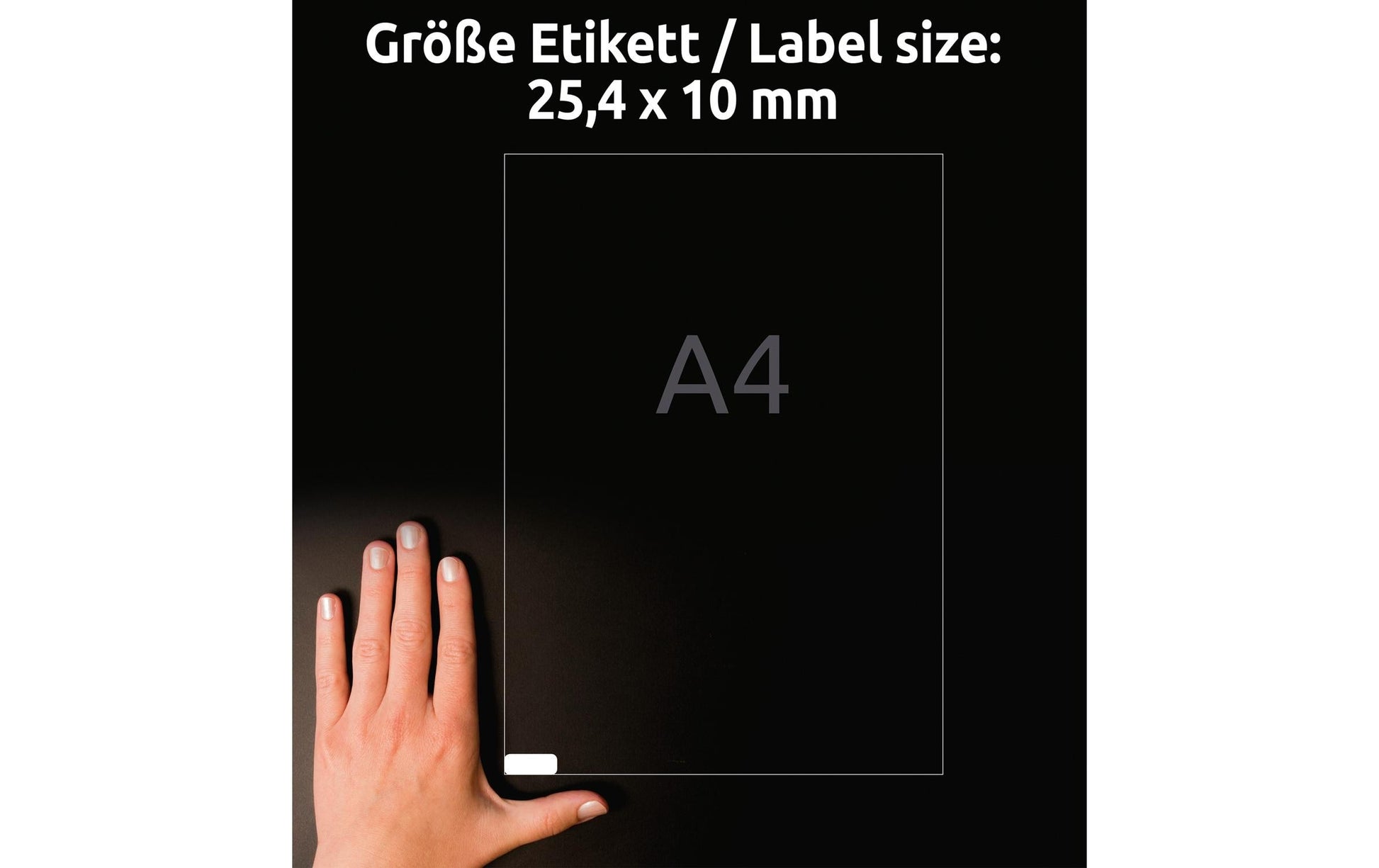 Avery Zweckform – Druckeretiketten, 25 mm × 10 mm, weiss, Papier, permanent, 25 Blätter, 4725 Etiketten