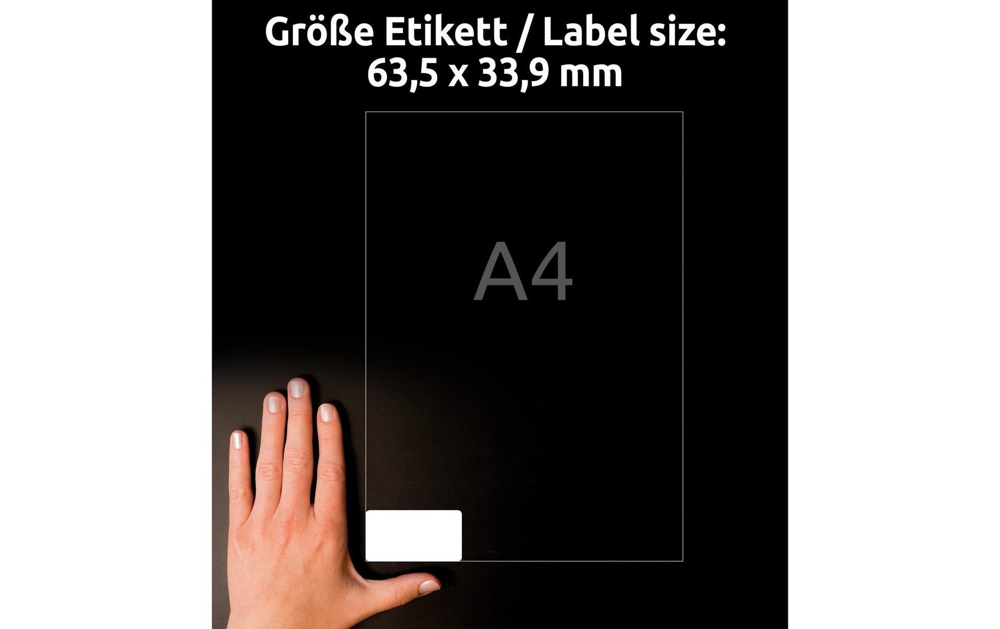 Avery Drucketiketten, 64 mm × 34 mm, weiss, Folie, extra stark, 240 Etiketten (10 Blatt)