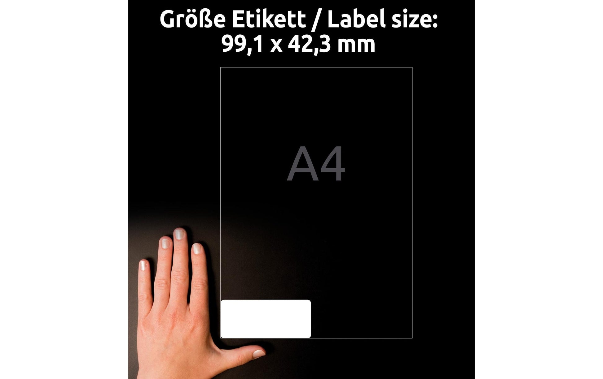 Avery Druckeretiketten (Bogen), 99 mm × 42 mm, weiss, PES-Folie, extra stark, 240 Etiketten (20 Blatt)