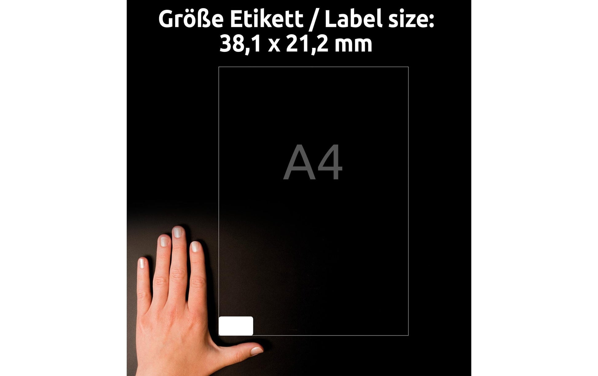Avery Druckeretiketten, A4, 63,5 mm × 33,9 mm, weiss, Papier, permanent, 25 Blatt (600 Etiketten)