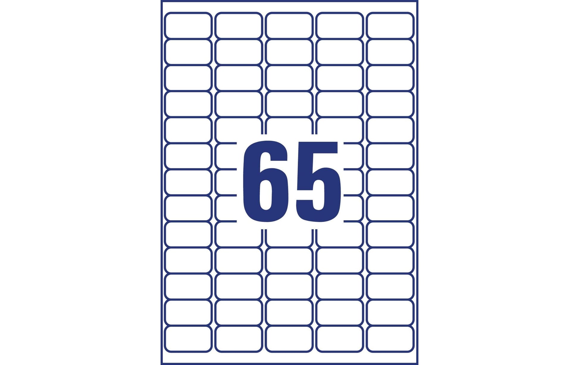 Avery Druckeretiketten, A4, 63,5 mm × 33,9 mm, weiss, Papier, permanent, 25 Blatt (600 Etiketten)