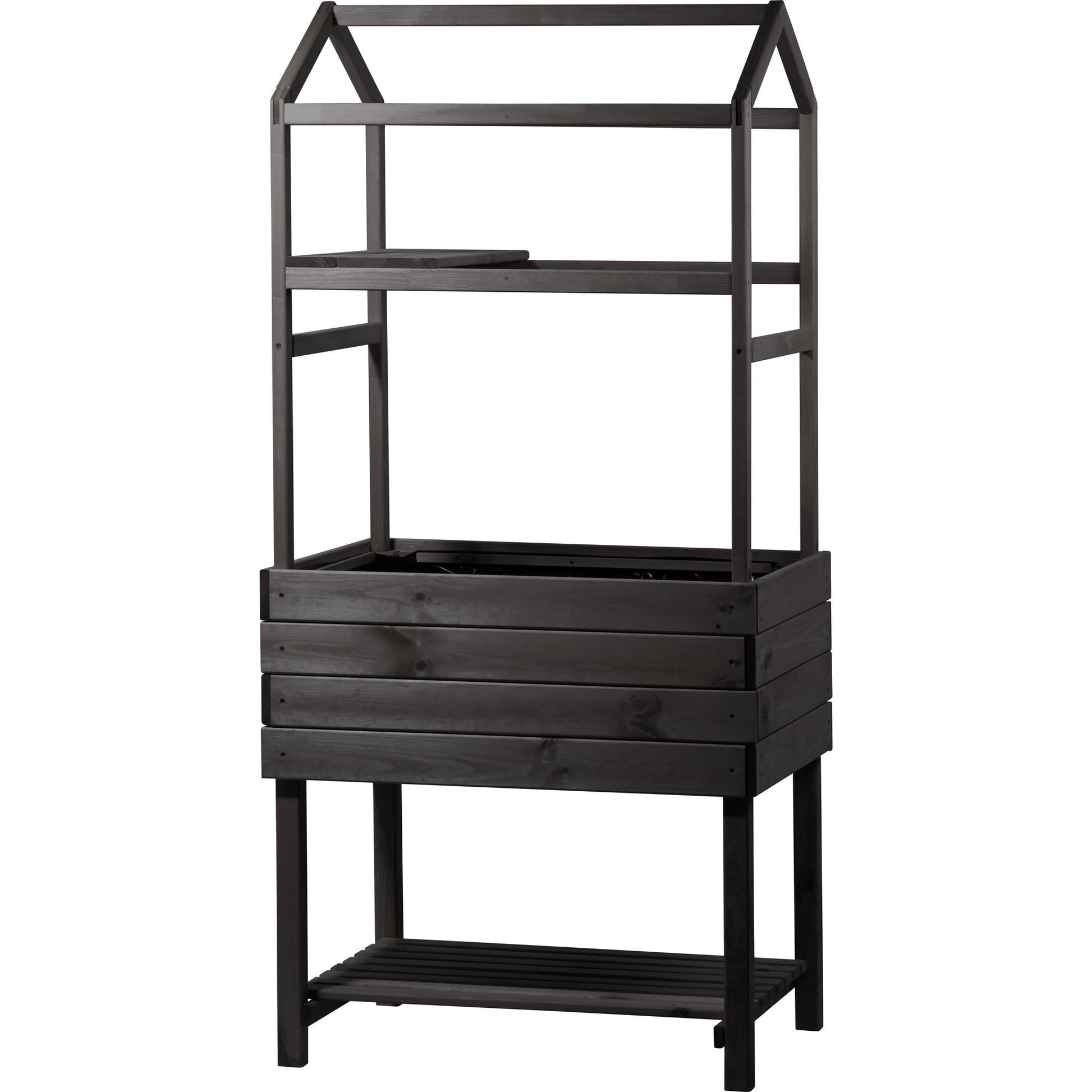 Dobar Tischübertopf – 78 × 78 × 58 cm – Kiefernholz & Kunststoff, Anthrazit