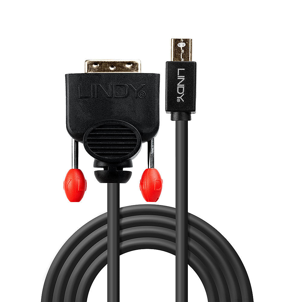 Lindy Mini DisplayPort (Stecker) auf DVI (Stecker) Adapter, DP 1.2, 2 m