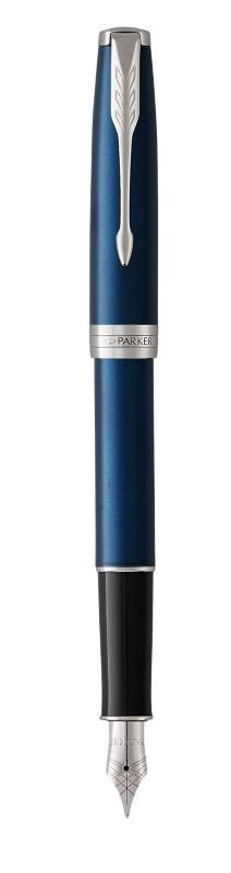 Parker Sonnet Blue Lack – Federspitze M – blau, schwarz – Palladium-Zierteile, 18-kt-Goldfeder
