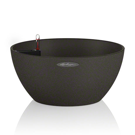 LECHUZA Cubeto Topfpflanzer – Ø 30 × 13 cm – Kunststoff, Schwarz