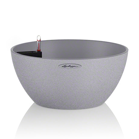 LECHUZA Topfpflanzer – Ø 40 × 18,3 cm – Polypropylen, Grau