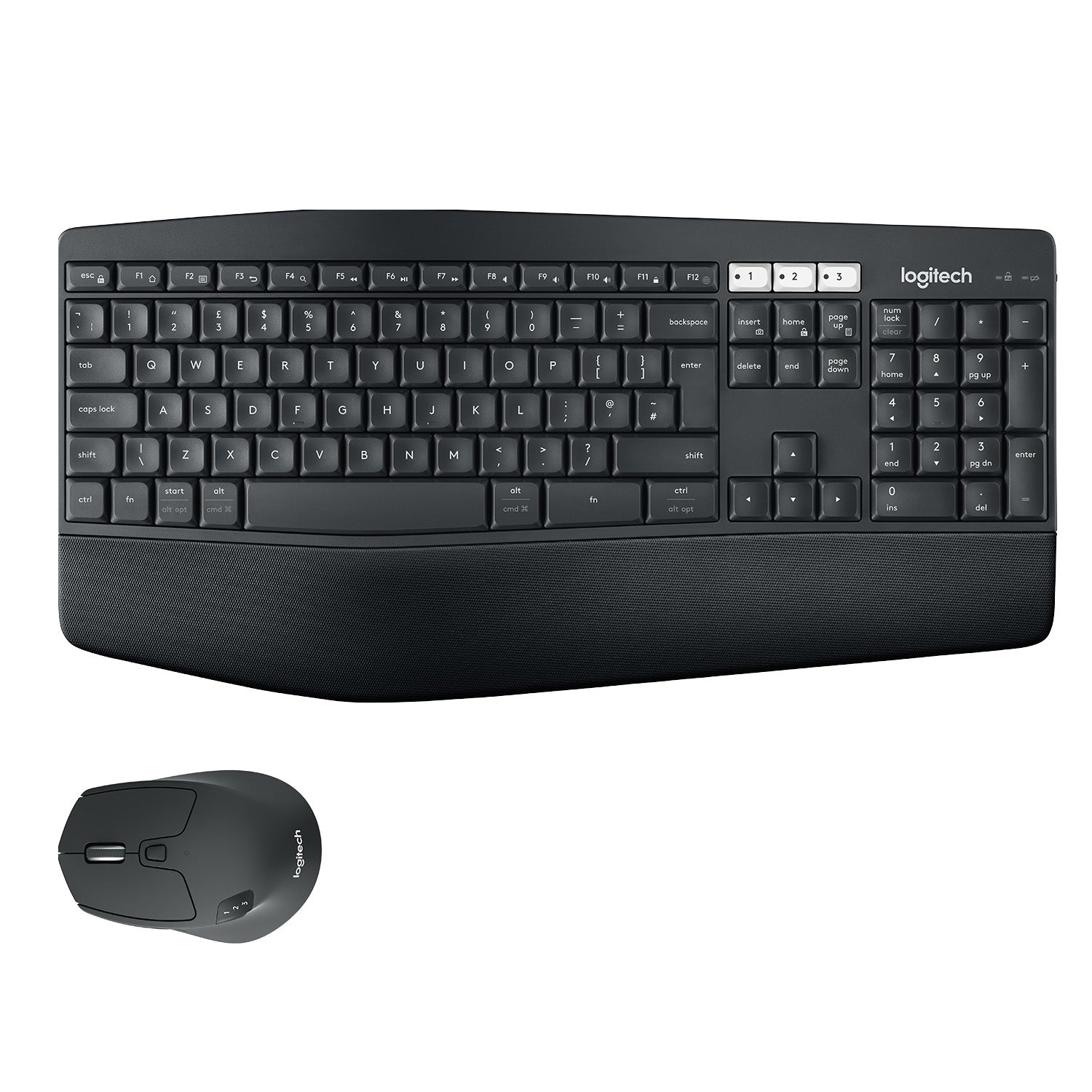 Logitech MK850 – Tastatur- und Maus-Set – Bluetooth & 2,4 GHz (Unifying-Empfänger) – QWERTZ (DE) – Schwarz