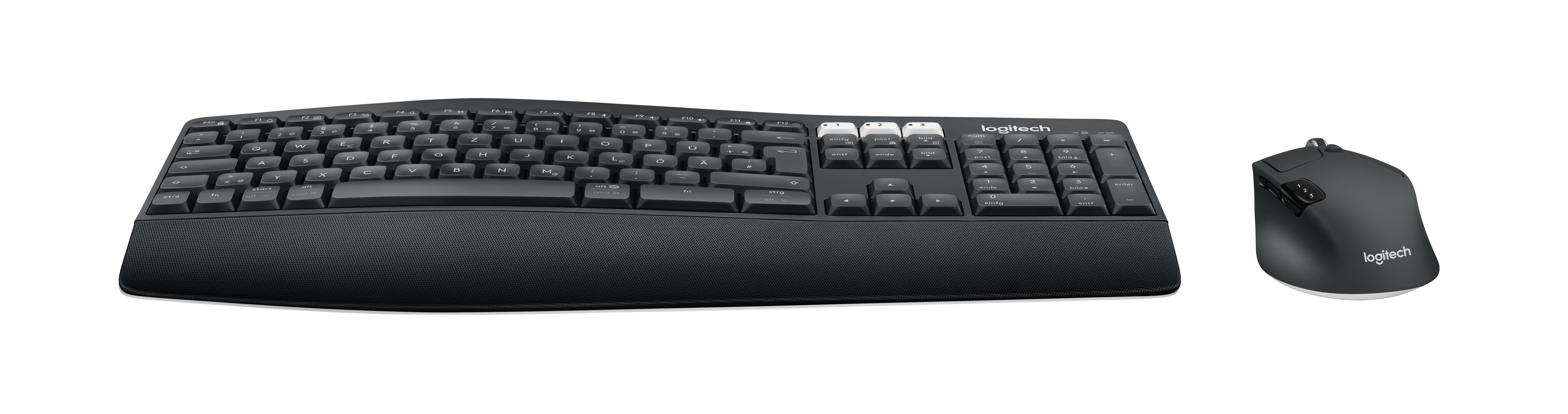 Logitech MK850 – Tastatur- und Maus-Set – Bluetooth & 2,4 GHz (Unifying-Empfänger) – QWERTZ (DE) – Schwarz
