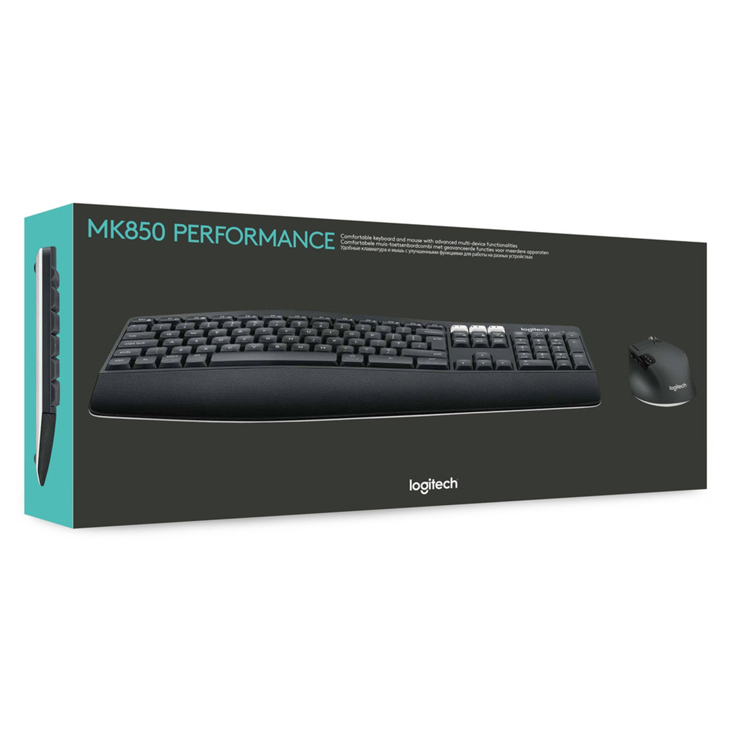 Logitech MK850 – Tastatur- und Maus-Set – Bluetooth & 2,4 GHz (Unifying-Empfänger) – QWERTZ (DE) – Schwarz