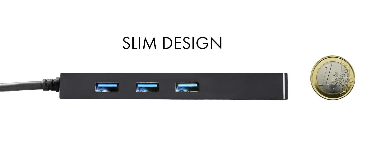 i-tec USB-Hub – USB-C, 3× USB-A, GbE, für Windows/Mac/Linux