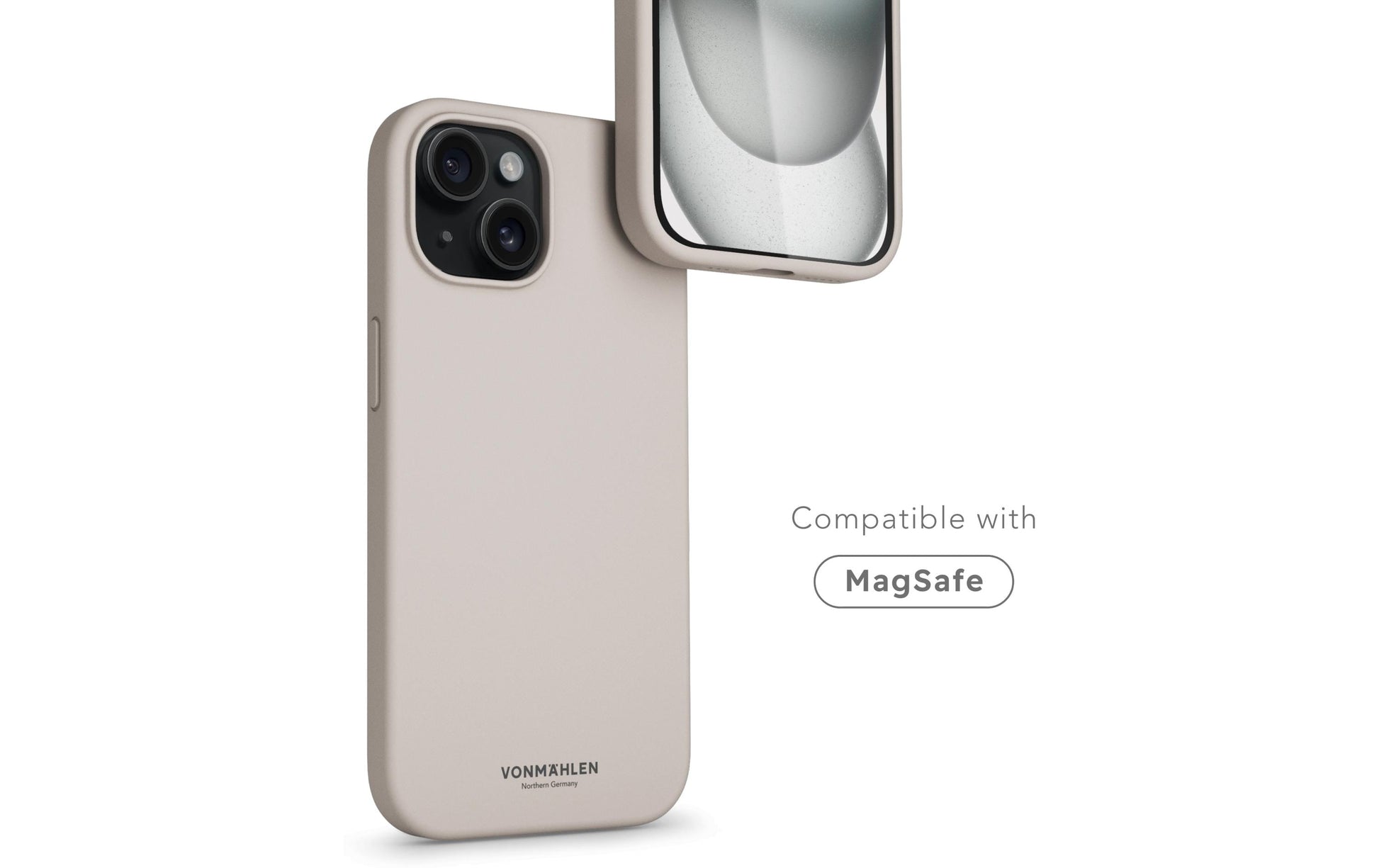Vonmählen Backcover – für Apple iPhone 15 – MagSafe, Silikon, Creme