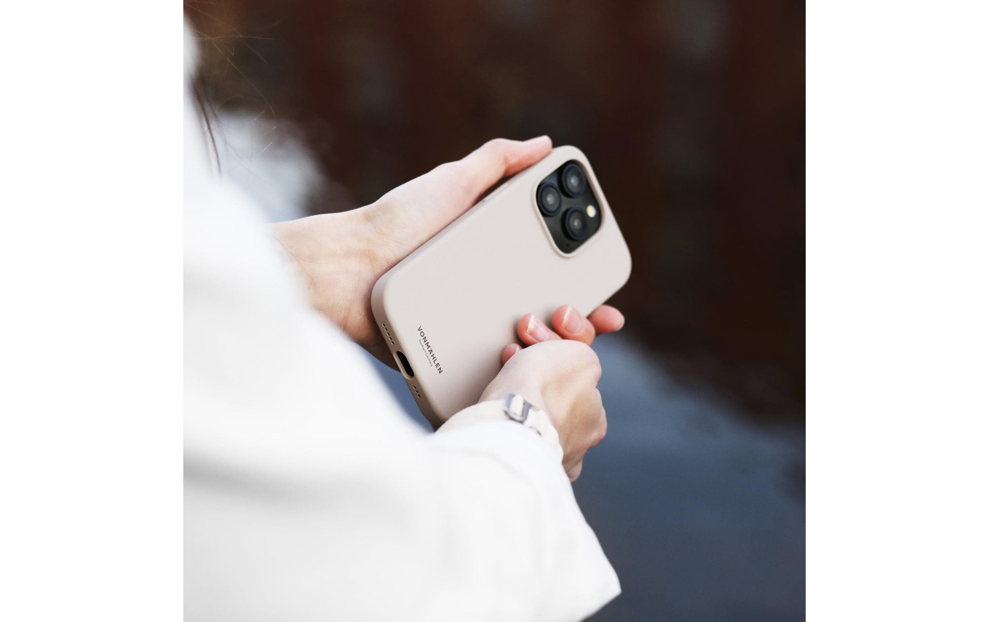 Vonmählen Backcover – für Apple iPhone 15 Plus – MagSafe, Silikon, Creme