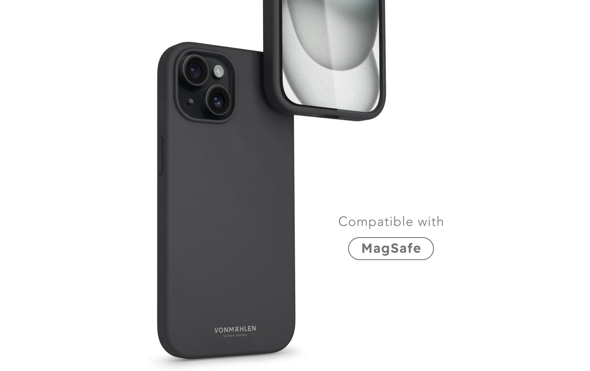 Vonmählen Backcover – für Apple iPhone 15, MagSafe, Silikon, Dunkelblau