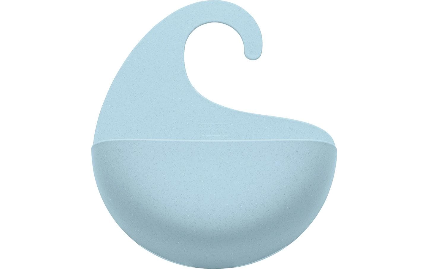 koziol Aufbewahrungsbox (Bad) SURF M – Recycelter Kunststoff, 21,6×6,5×25,3 cm, Haken, Blau