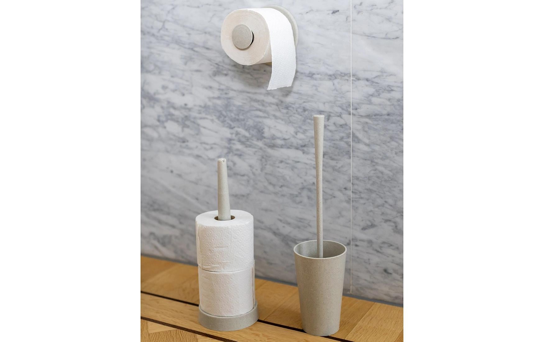 Koziol – Toilettenpapierhalter – Thermoplast, hellblau, wandmontiert, für 3 Rollen, 12,9 × 12,9 × 34,8 cm