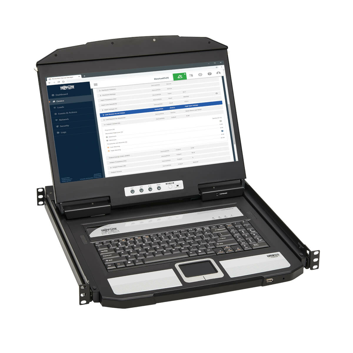 Tripp Lite B021-SWHD-K – 18,5" Rack-LCD-Konsole – 1920 × 1080, HDMI/USB – 1U