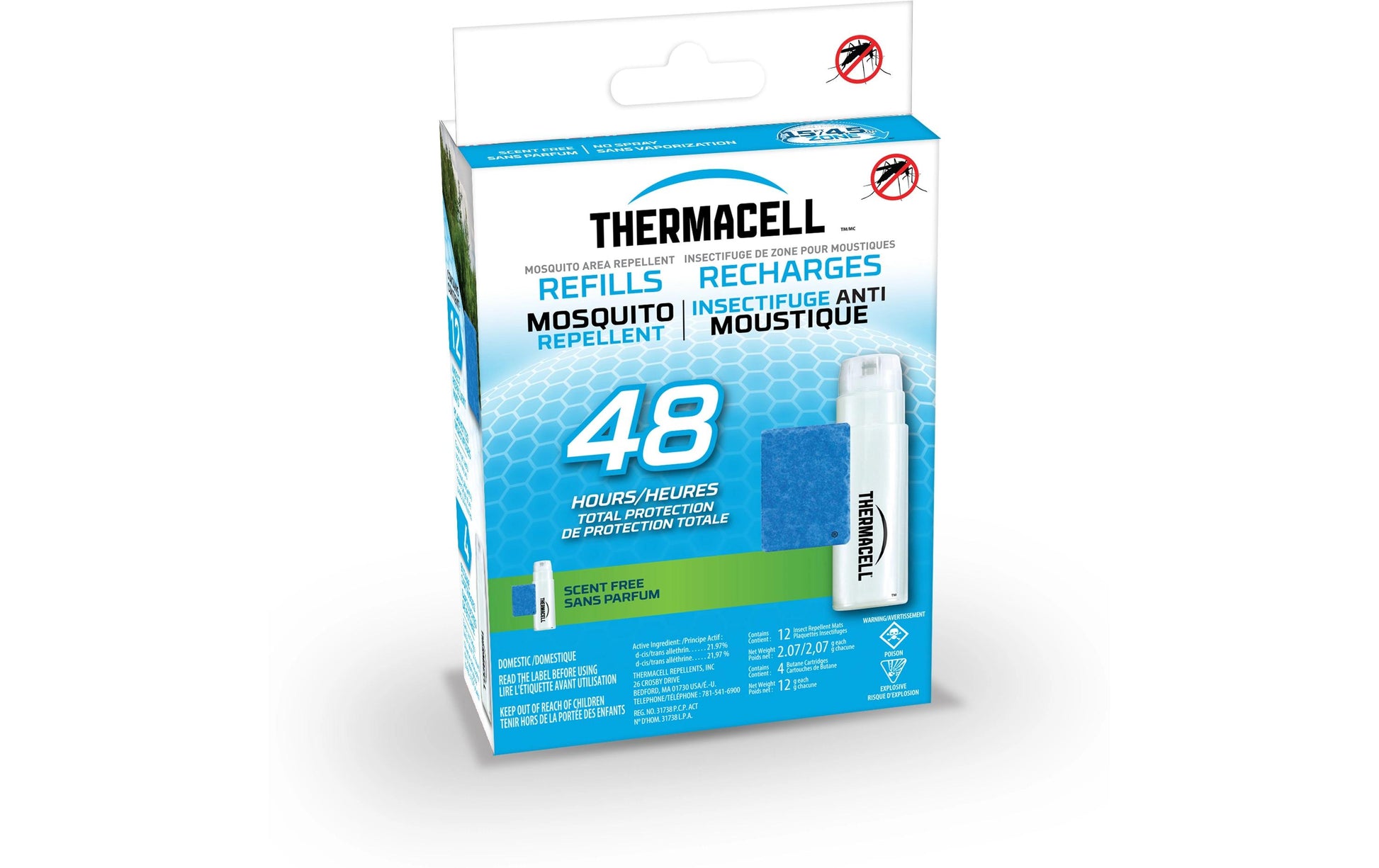 ThermaCELL Insektenfalle 48h R4 – 12 Stk. – für gasbetriebene Thermacell-Geräte