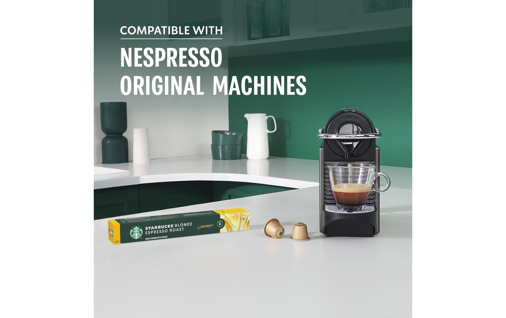 Starbucks Ristretto Shot – Kapseln für Nespresso – Dunkel, 10 Kapseln