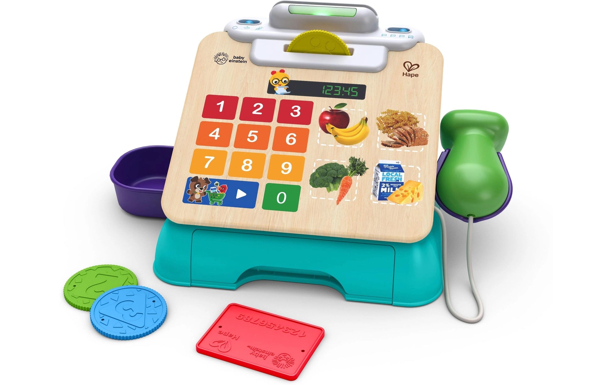 Hape baby einstein Hape Einstein Magic Touch Kasse – 3 × AA Batterien – 20,5 × 33,6 × 19,4 cm – ab 9 Monaten – Kunststoff – Mehrfarbig