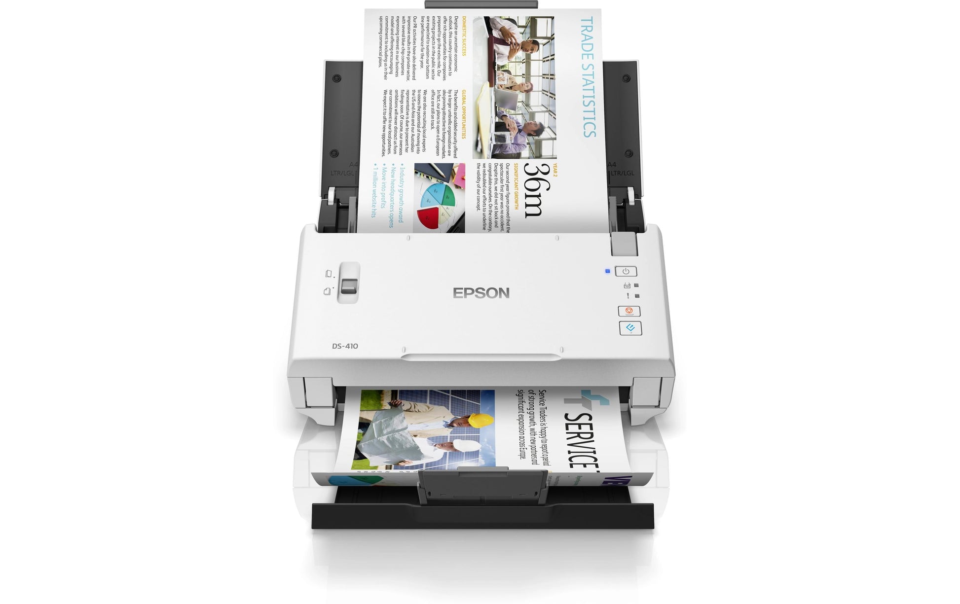 Epson WorkForce DS-410 – Dokumentenscanner, A4, Duplex, 26 ppm, 600 dpi, ADF 50 Blatt, USB