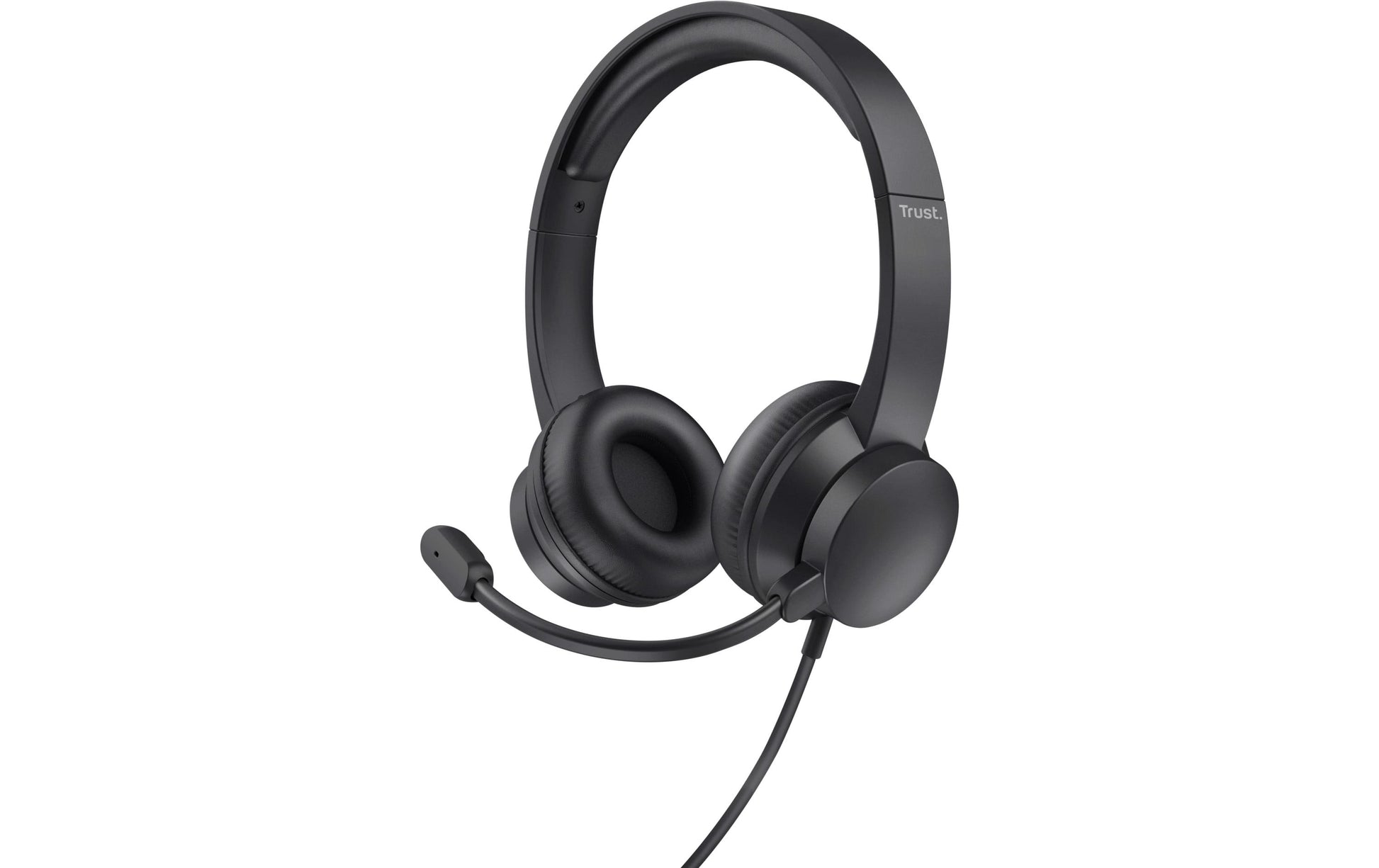 Trust Ayda Office-Headset – On-Ear, Stereo, Kabelgebunden, 3,5 mm Klinke, Schwarz