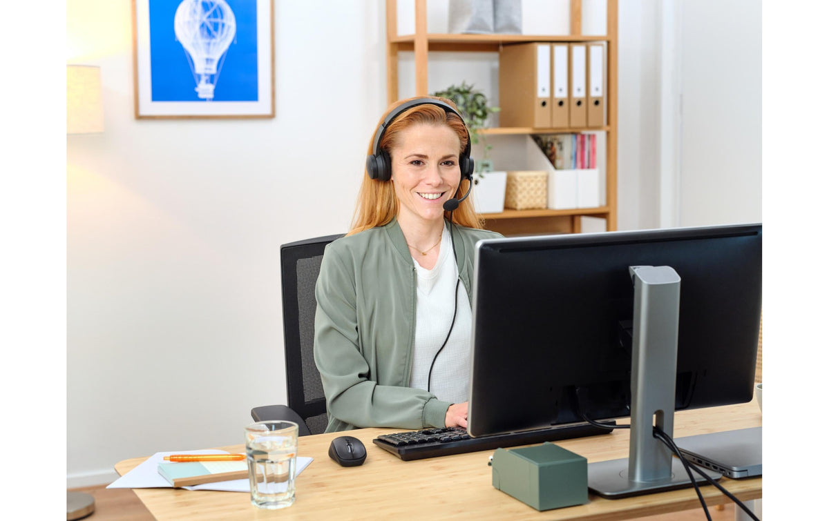Trust Ayda Office-Headset – On-Ear, Stereo, USB-A Kabel, ANC, Schwarz