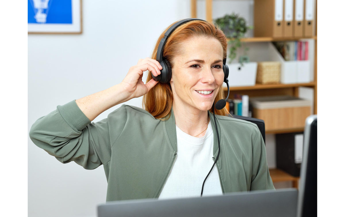 Trust Ayda Office-Headset – On-Ear, Stereo, USB-A Kabel, ANC, Schwarz