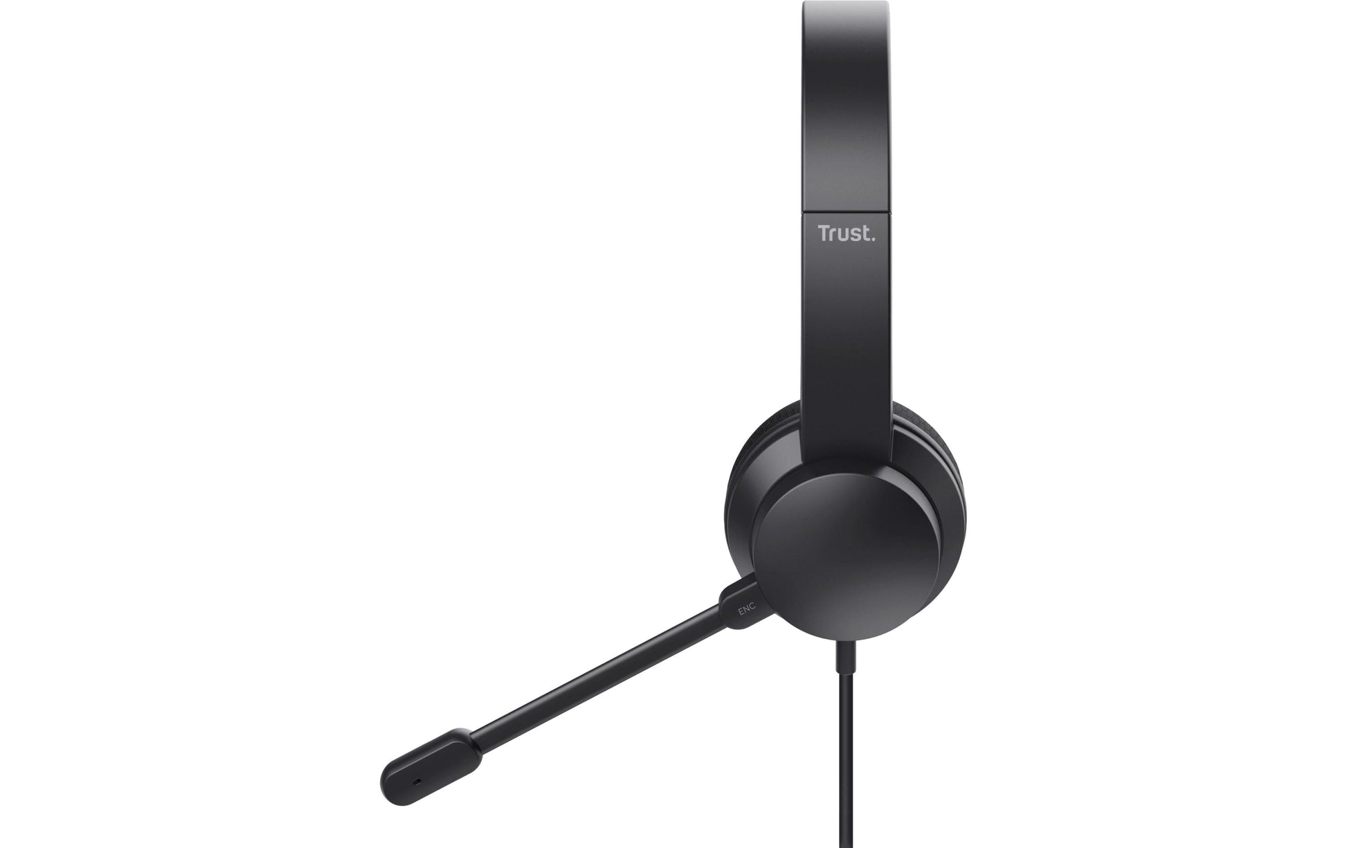 Trust HS-260 USB-ENC Office-Headset – On-Ear, Stereo, Kabel (USB-A), Schwarz