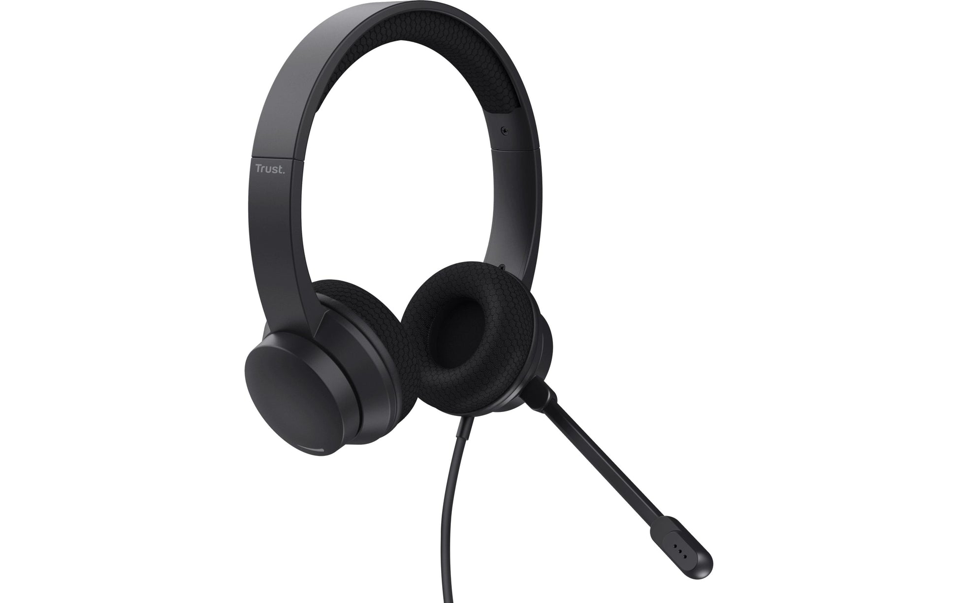 Trust HS-260 USB-ENC Office-Headset – On-Ear, Stereo, Kabel (USB-A), Schwarz